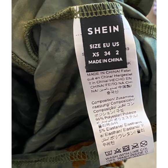 Shein  Velvet Burnout Babydoll Whimigoth Forest Fairy Milkmaid Top Green Sz XS - Picture 11 of 11